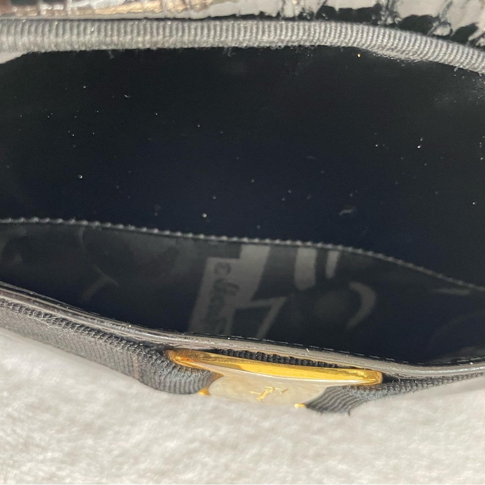Salvatore Ferragamo Vintage Crossbody Bag Enamel Shoulder Vara - Picture 15 of 16